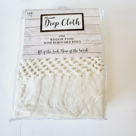 Light Filtering Curtain 50"×108" One Panel Mercantile Drop Cloth - Picture 9 of 10